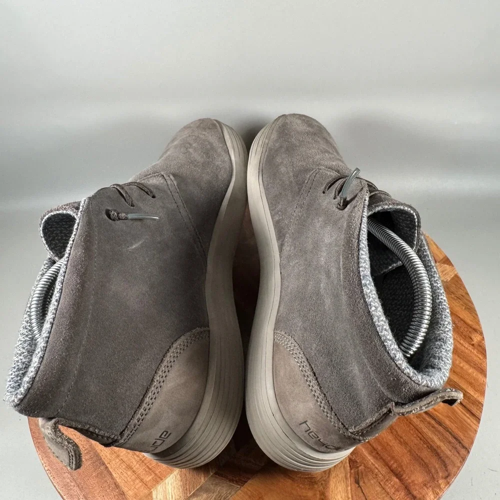 Hey Dude Jo Suede Shadow Grey Mens Chukka Boots Size‎ 9 Sneaker Shoes